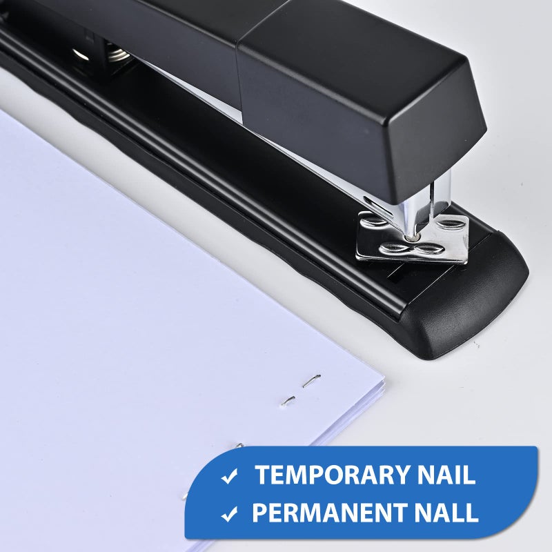 Craftinova Metal Desktop Stapler - 25 Sheet Capacity, Heavy Duty, Black, with 2000 Staples & Remover, Office Use, 6 Pack - Image 4